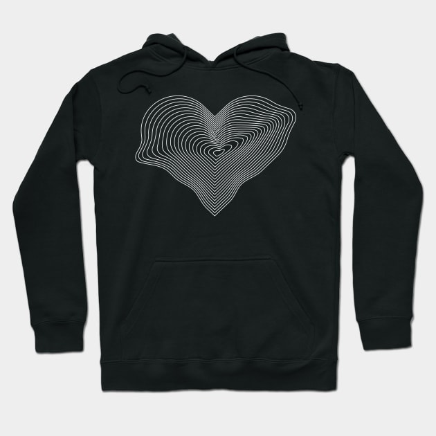 heart lines design Hoodie by lkn